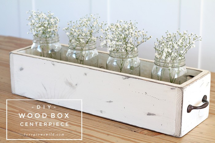 This rustic Wood Box Centerpiece is perfect for displaying flowers and other decorative items on your table. Get the easy step-by-step tutorial for making your own box at LoveGrowsWild.com