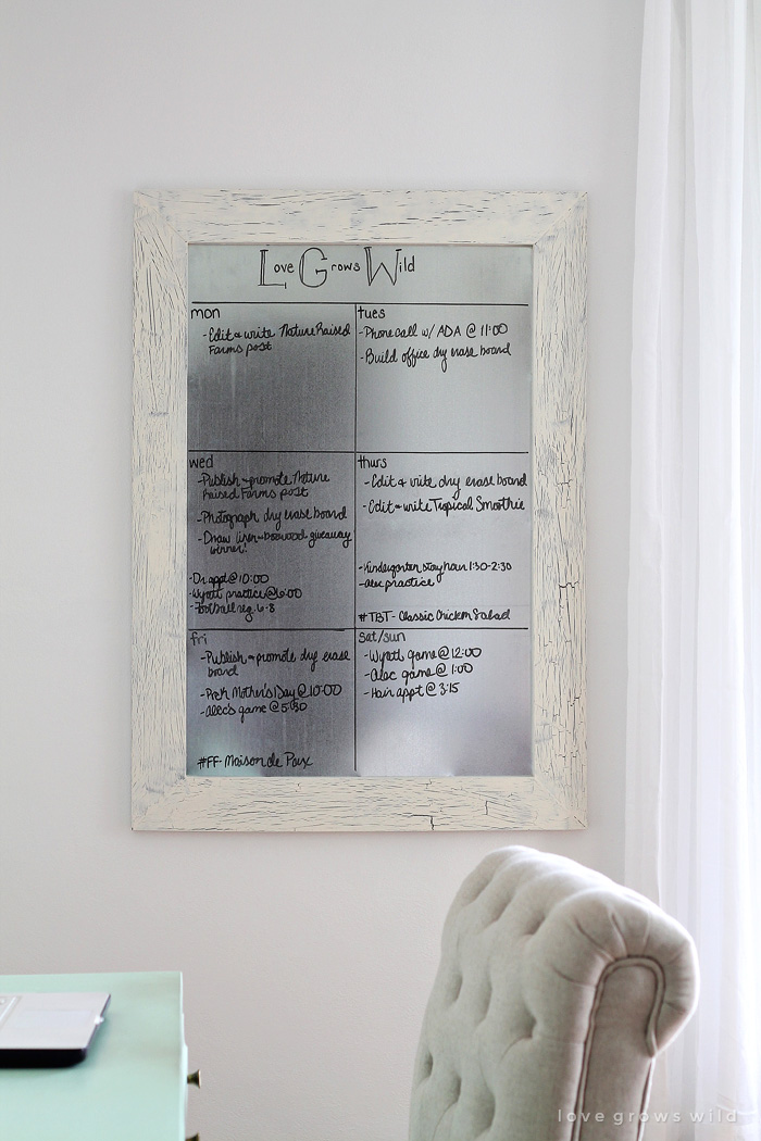 $34 DIY Giant Whiteboard Hack  How To Make A Custom Dry Erase