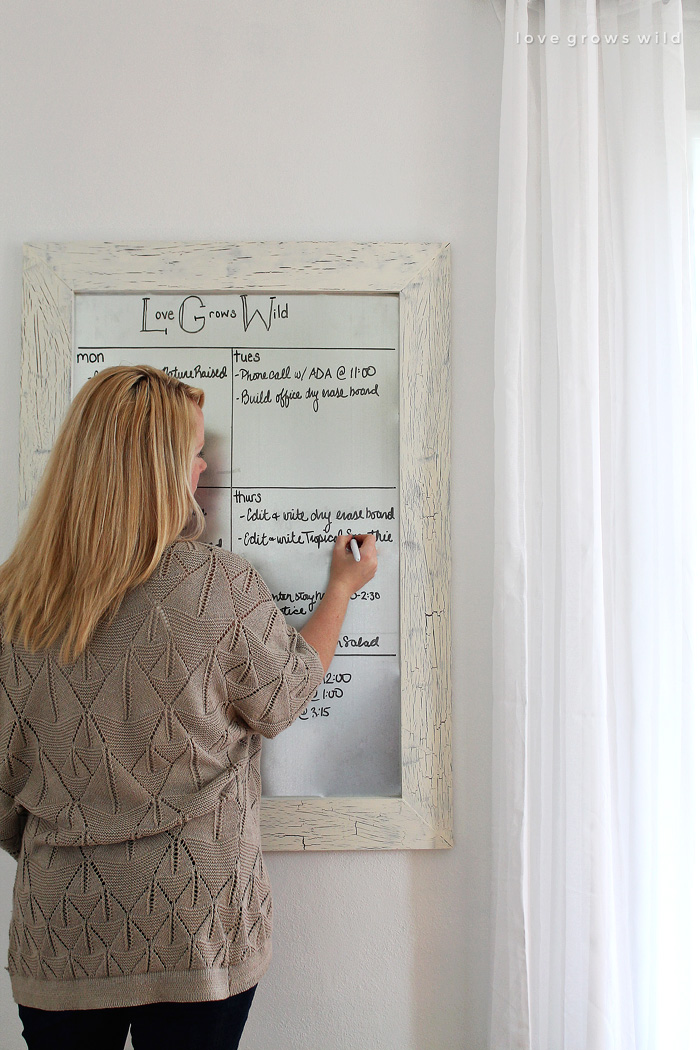 DIY Framed Dry Erase Board Love Grows Wild