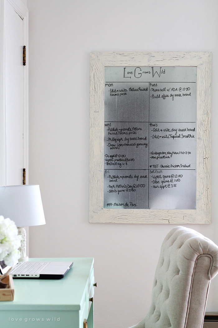 $34 DIY Giant Whiteboard Hack  How To Make A Custom Dry Erase