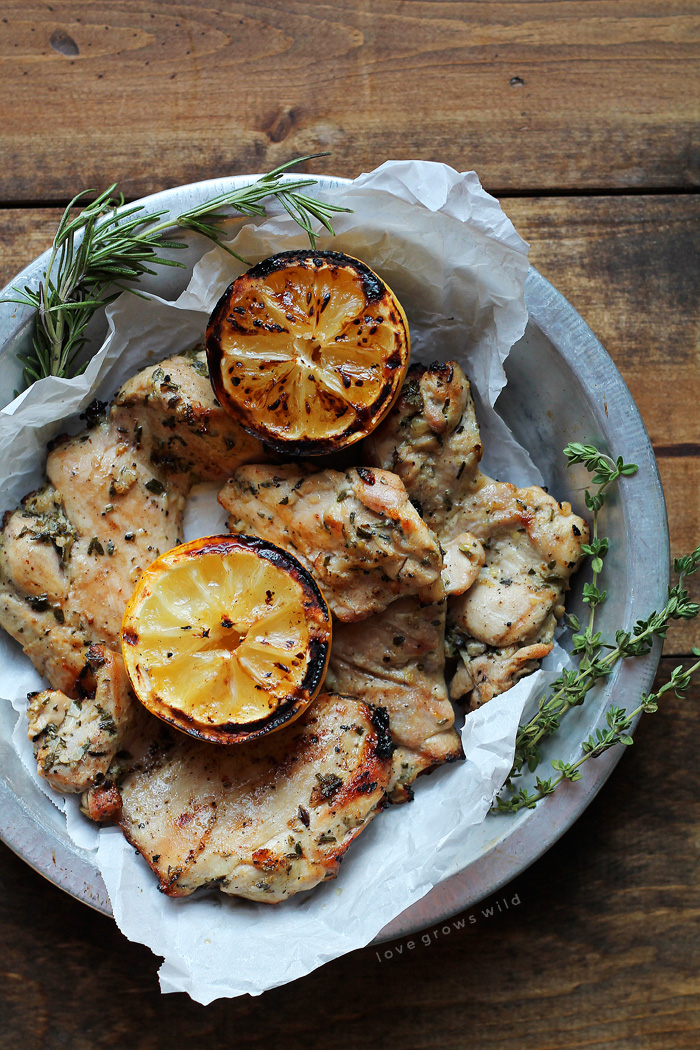 Grilled Lemon Herb Chicken - Love Grows Wild