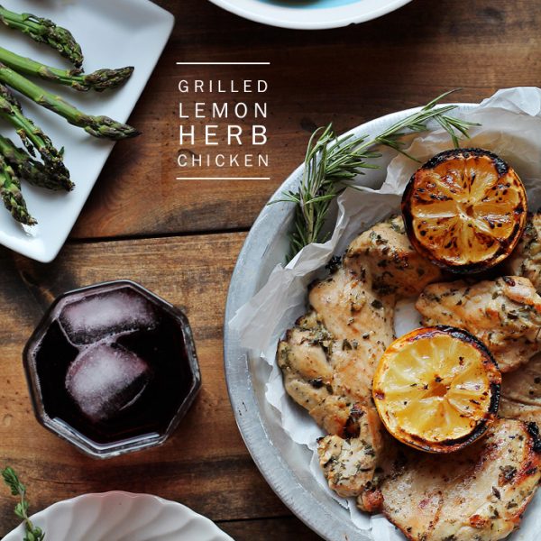 The only grilled chicken recipe you will ever need! Whip up this quick marinade of garlic, lemon, and fresh herbs and get ready to enjoy delicious, flavorful chicken hot off the grill! Click for recipe at LoveGrowsWild.com