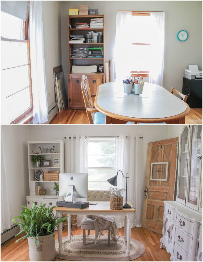 Before & After: Dining Room to a Home Office Transformation 