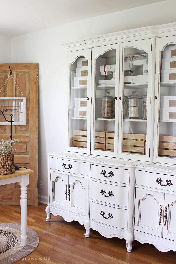 Chalk Paint and Dark Wax Buffet Table Makeover - Sand and Sisal