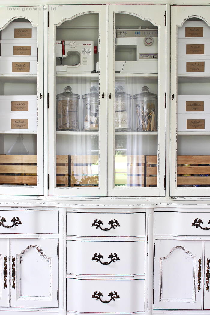 DIY Vintage Buffet Makeover using Chalk Paint - The Crafting Nook