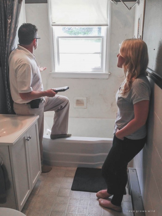 Follow along the big makeover of LoveGrowsWild.com's bathroom! In this post, Liz shares the process of planning the bathtub makeover. Click to see more!
