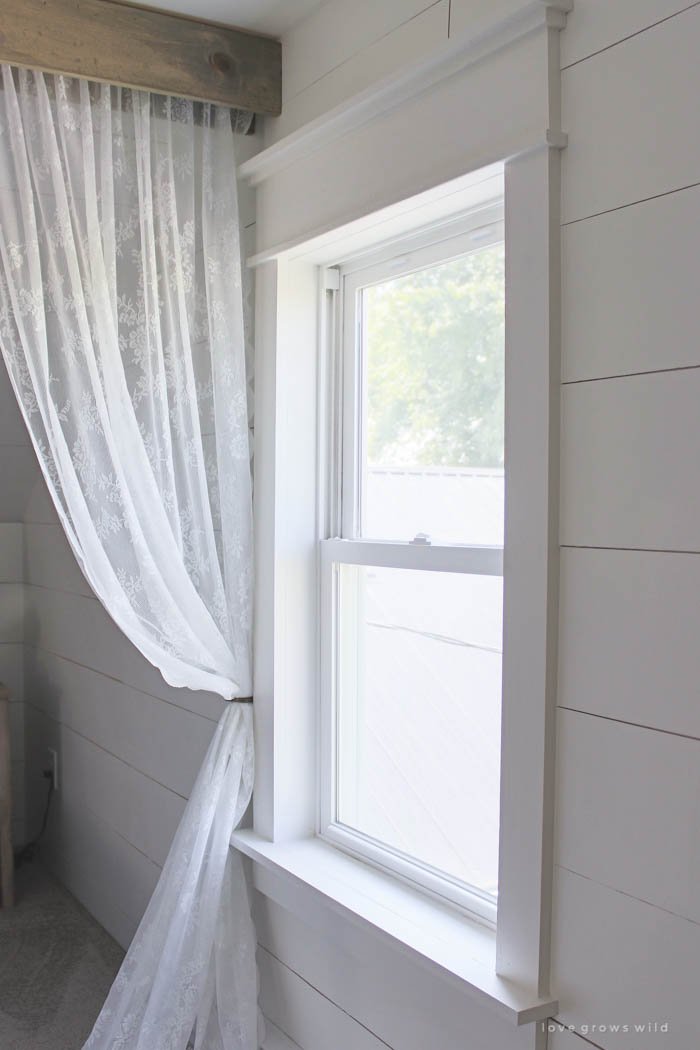 Farmhouse Window Trim | LoveGrowsWild.com - Love Grows Wild