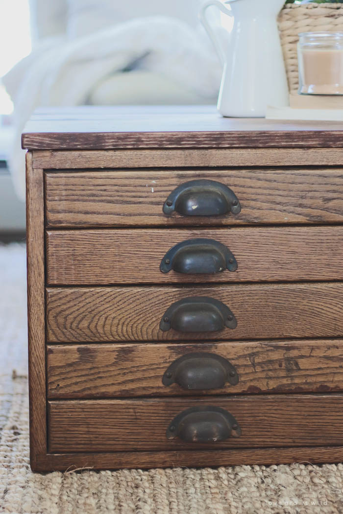 End table deals with file drawer