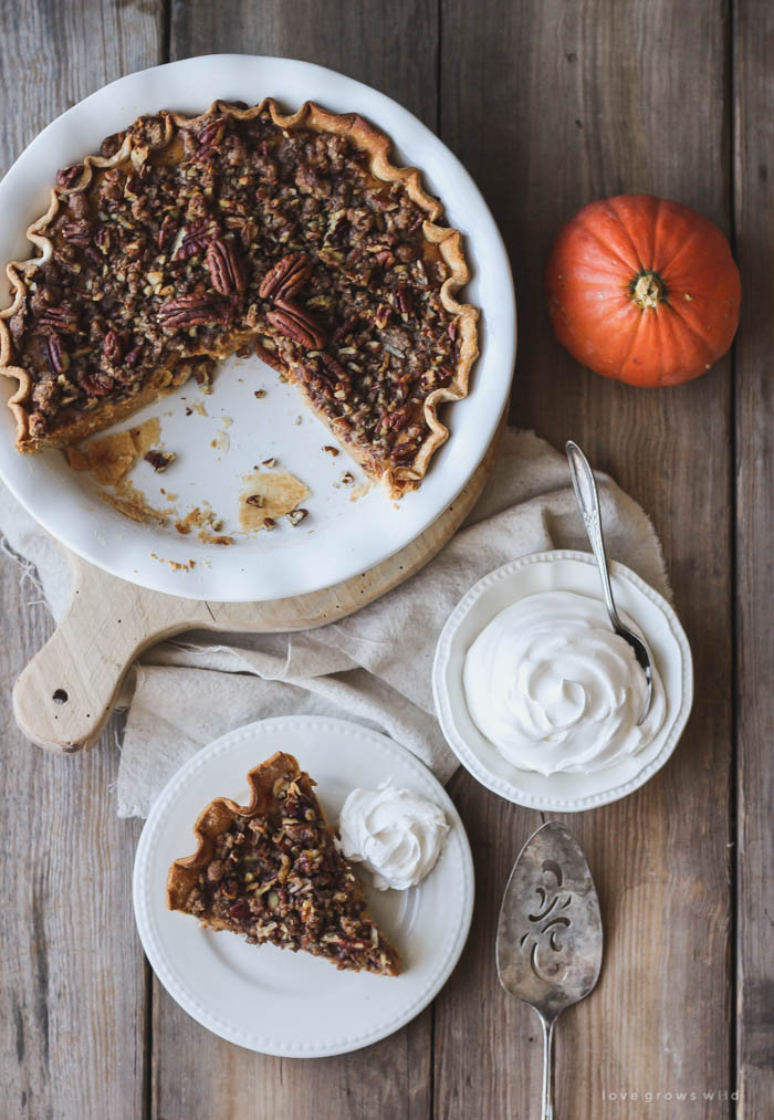 Pecan Streusel Pumpkin Pie Love Grows Wild