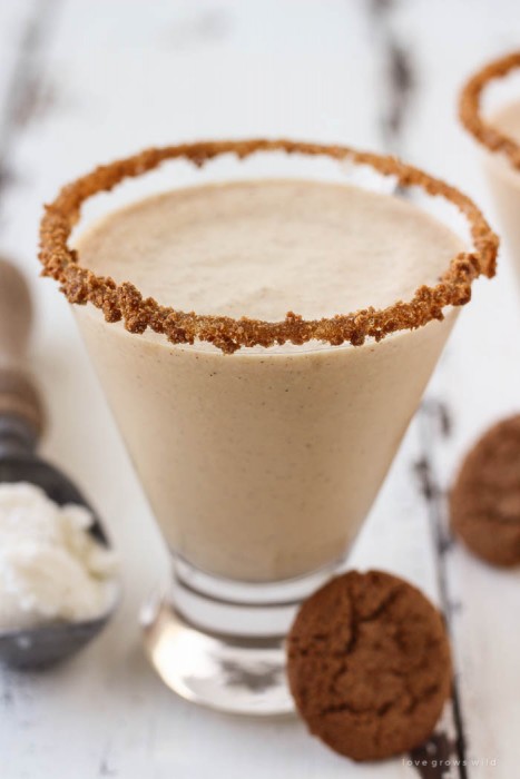 This sweet and creamy Gingerbread Milkshake will make you want to skip straight to dessert! | LoveGrowsWild.com