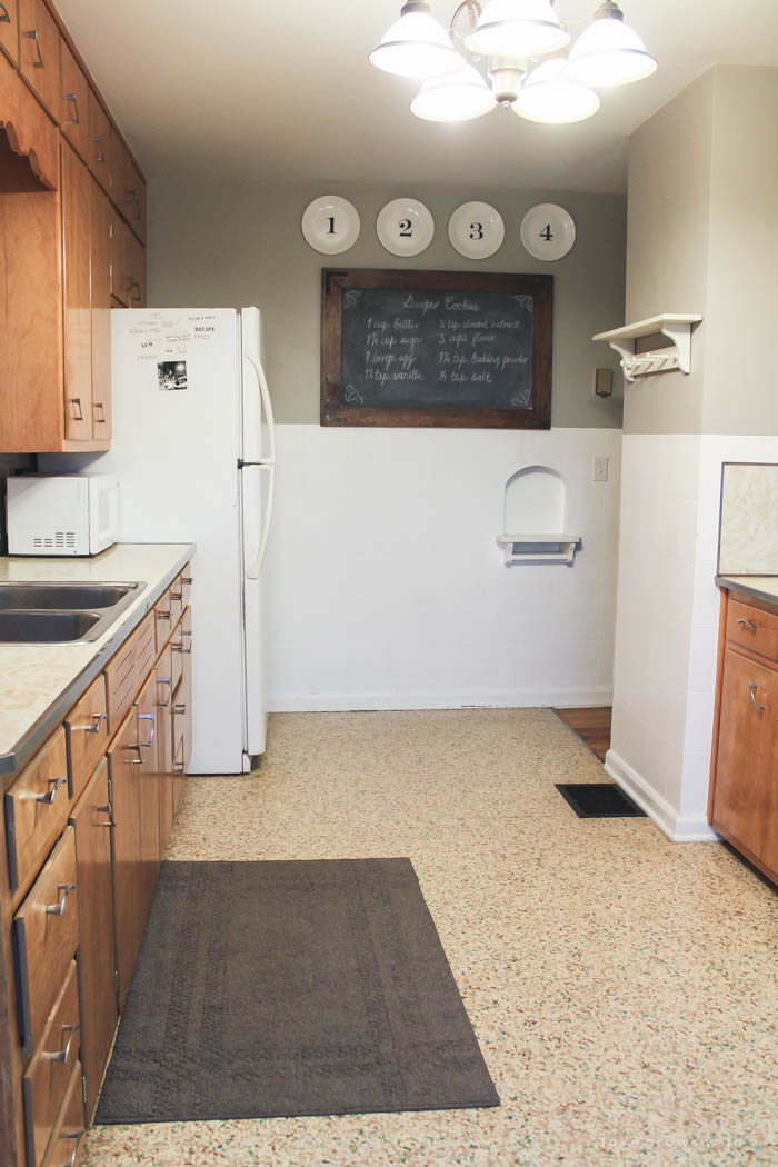 See our plans for turning this dated, dysfunctional space into a gorgeous, modern farmhouse kitchen! More photos and details at LoveGrowsWild.com