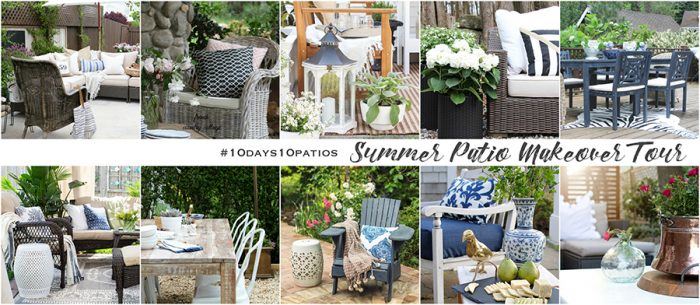 A boring, bare patio turned into a gorgeous outdoor entertaining area! See the incredible before and after of this beautiful patio makeover!