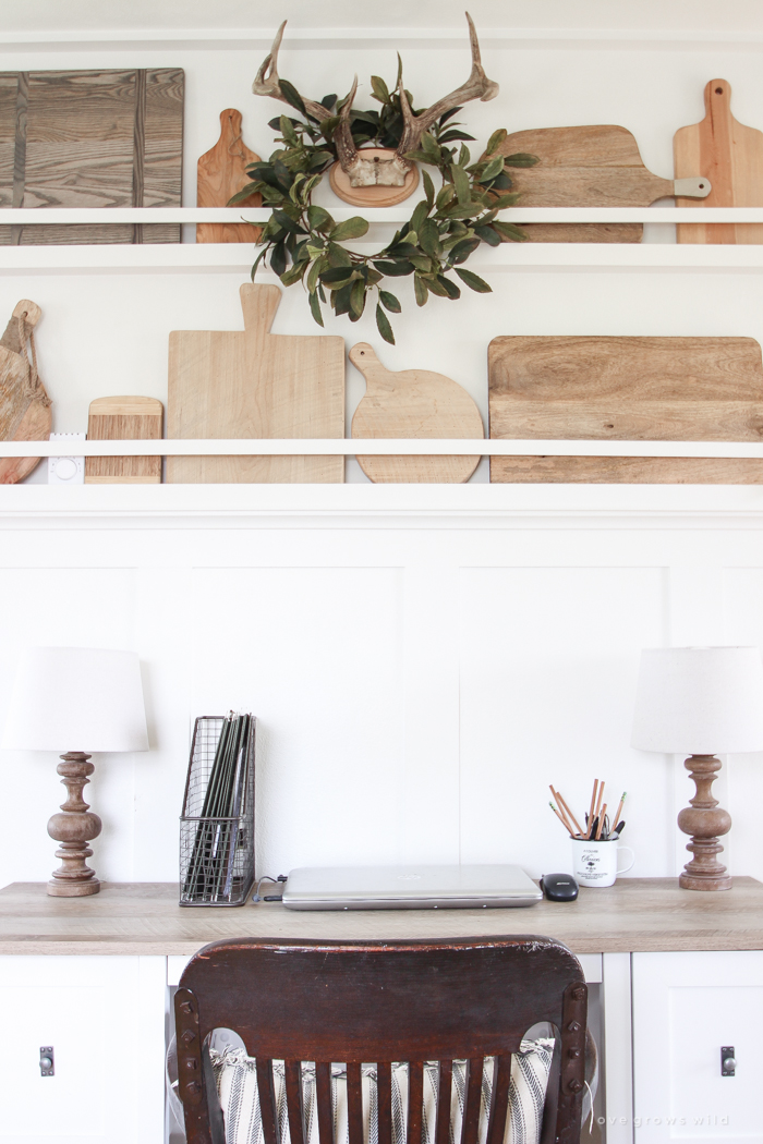 Step inside this beautiful Indiana farmhouse entryway decorated with a mix of timeworn antiques and unique DIY projects!