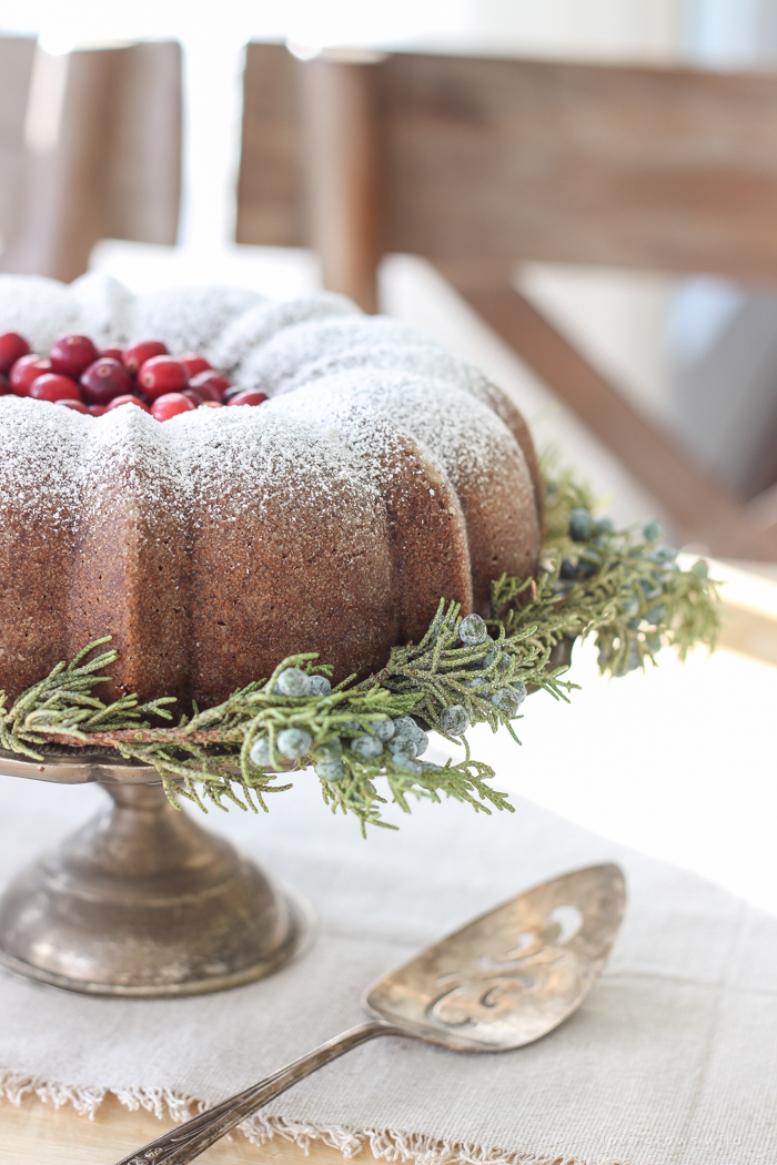 This rich, flavorful Gingerbread Bundt Cake is perfect for the holidays and so simple to make! 