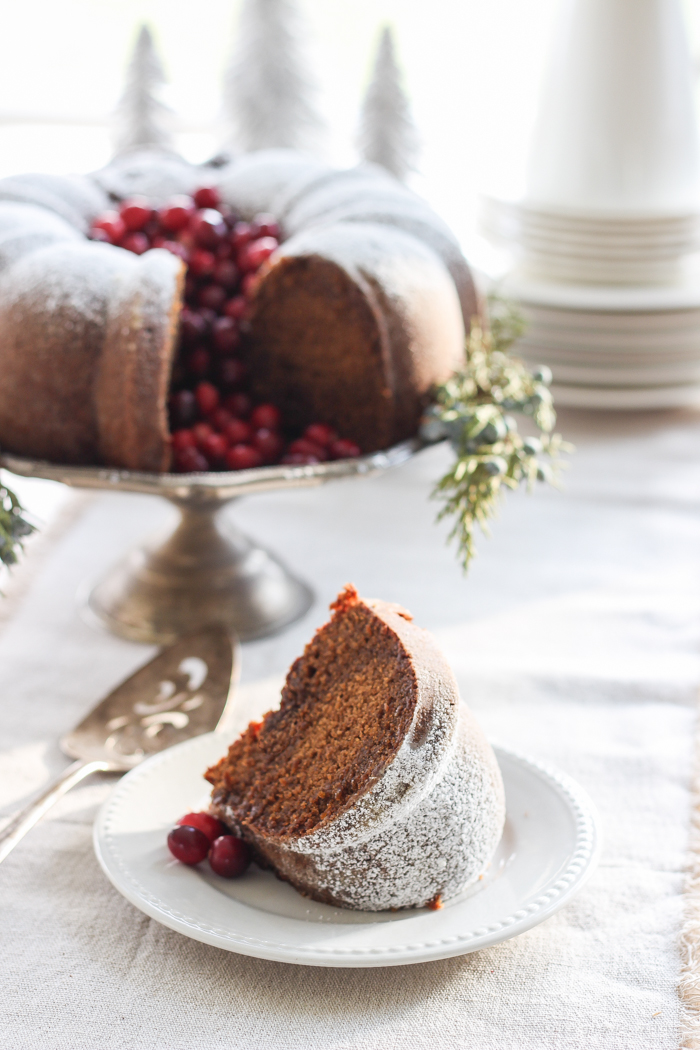 This rich, flavorful Gingerbread Bundt Cake is perfect for the holidays and so simple to make! 