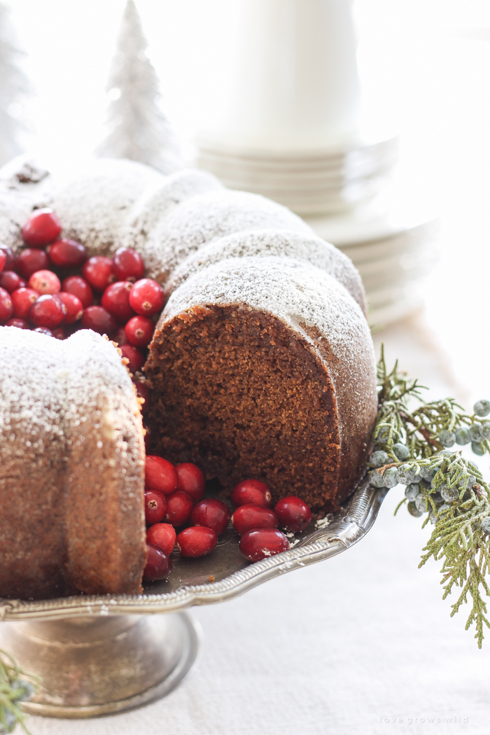 Farmhouse Christmas Kitchen + Gingerbread Bundt Cake - Love Grows Wild