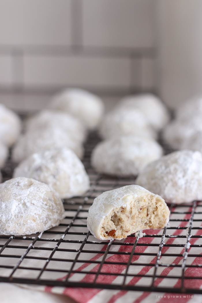 These Snowball Cookies are melt-in-your-mouth delicious and so easy to make!