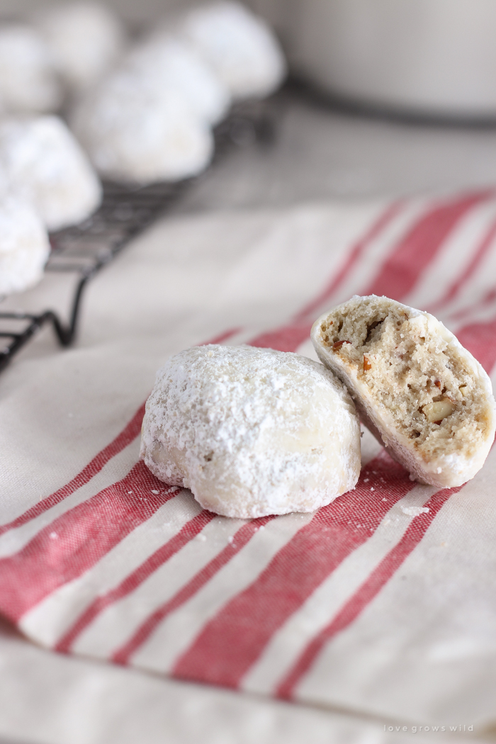 These Snowball Cookies are melt-in-your-mouth delicious and so easy to make!