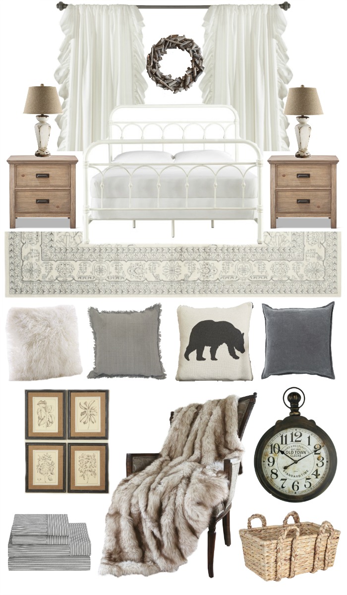 Cozy Neutral Winter Bedroom Design Board - Love Grows Wild