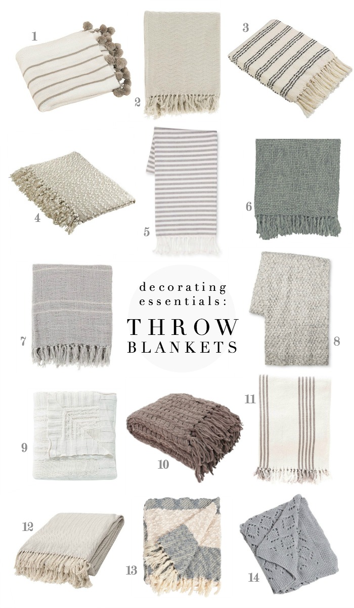 Soft, cozy throw blankets are a farmhouse decorating essential - shop our favorites!