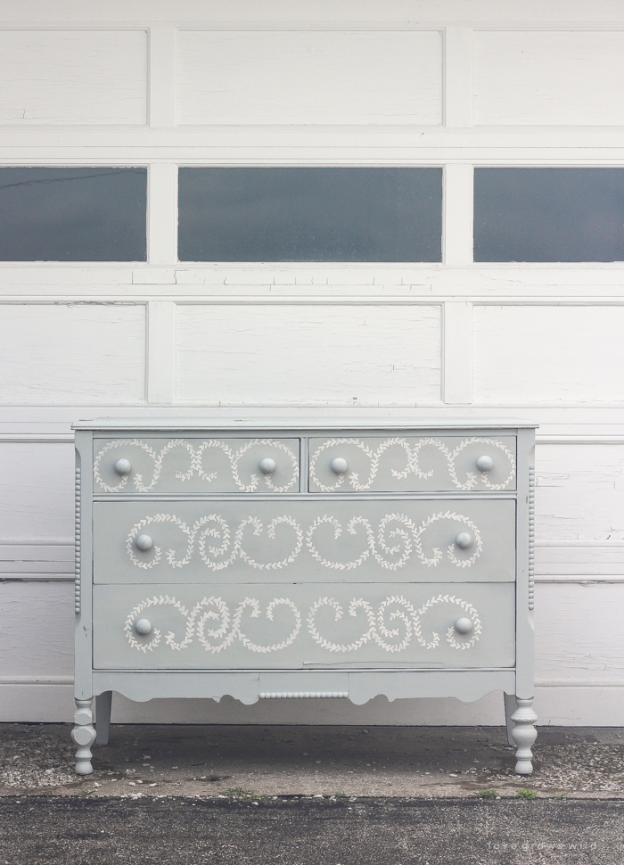 Soft Blue Hand Painted Dresser Makeover Love Grows Wild