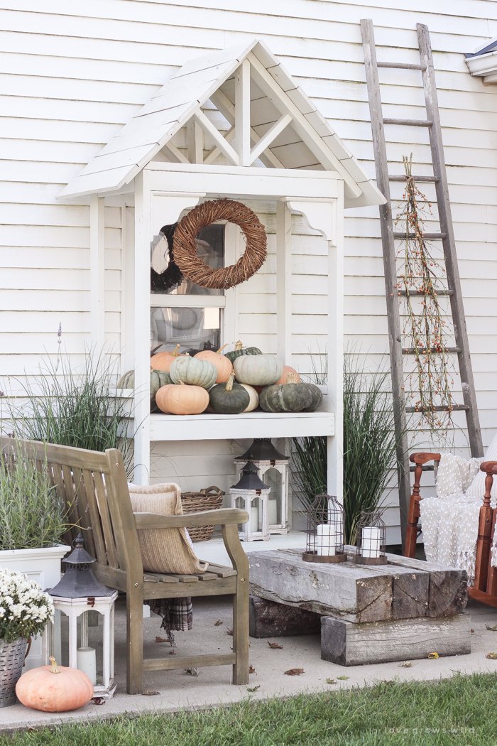 A cozy fall patio perfect for entertaining