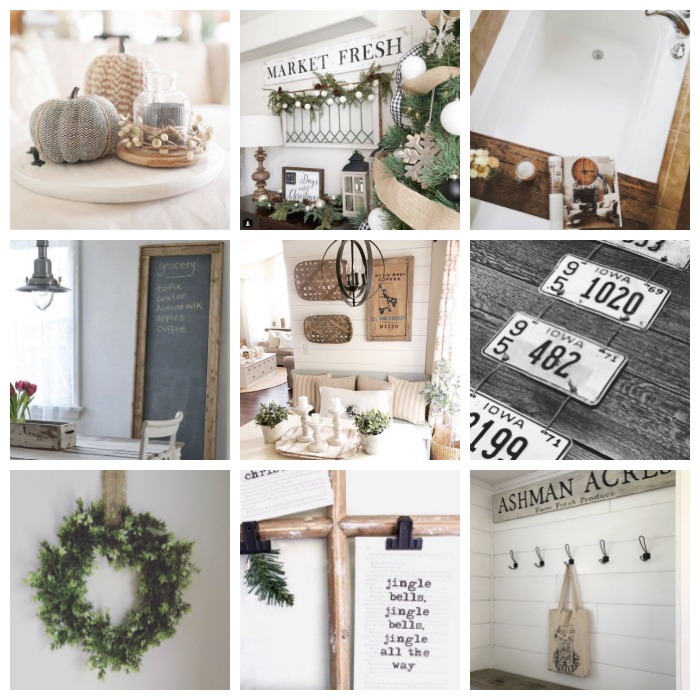 Projects completed from the best-selling home decor and DIY book, A Touch of Farmhouse Charm, written by Liz Fourez