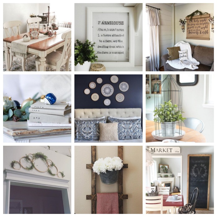 Projects completed from the best-selling home decor and DIY book, A Touch of Farmhouse Charm, written by Liz Fourez