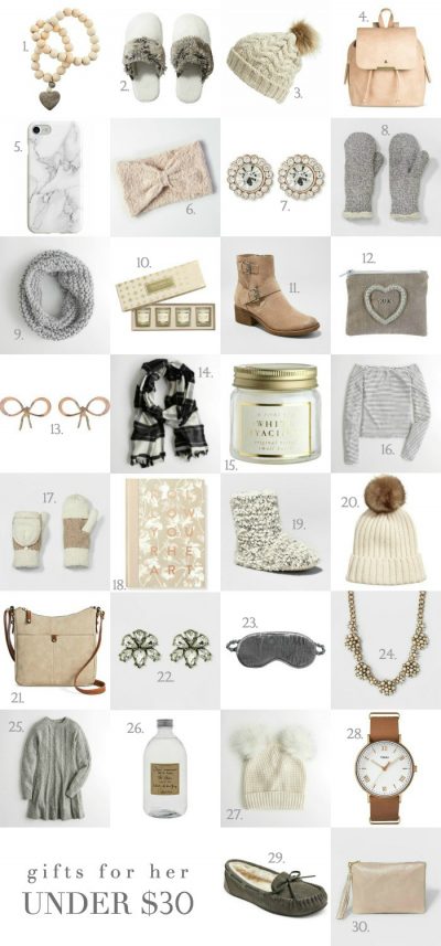 Holiday Gift Guide No. 1 - Gifts For Her Under $30 - Love Grows Wild