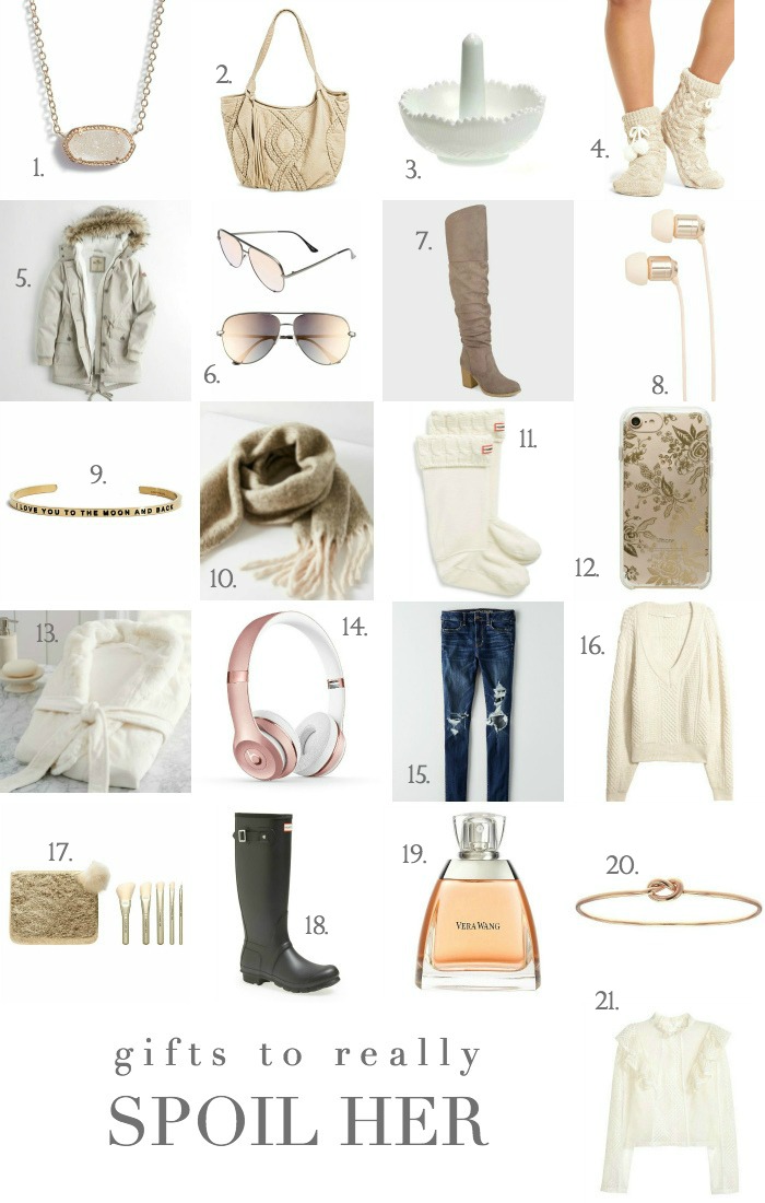 Holiday Gift Guide - Gifts to Really Spoil Her