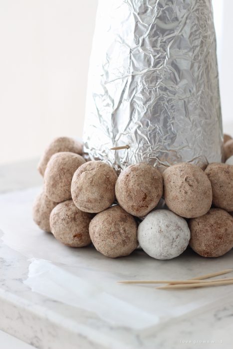 How to make stunning, whimsical donut hole tree for your next special gathering! So simple and fun!