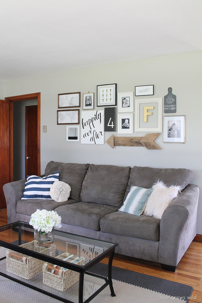 See how this small farmhouse living room transformed and evolved over the years from dark and dated to light, bright and beautiful! 