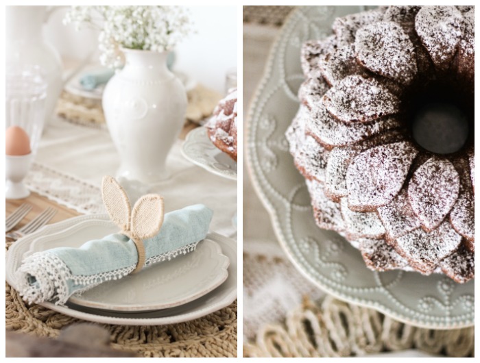 A simple spring tablescape in a beautiful Indiana farmhouse