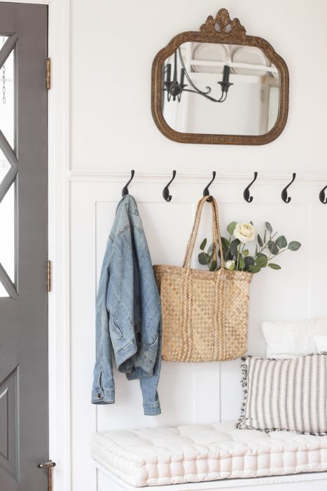 A beautifully bright entryway with a cozy cottage feel