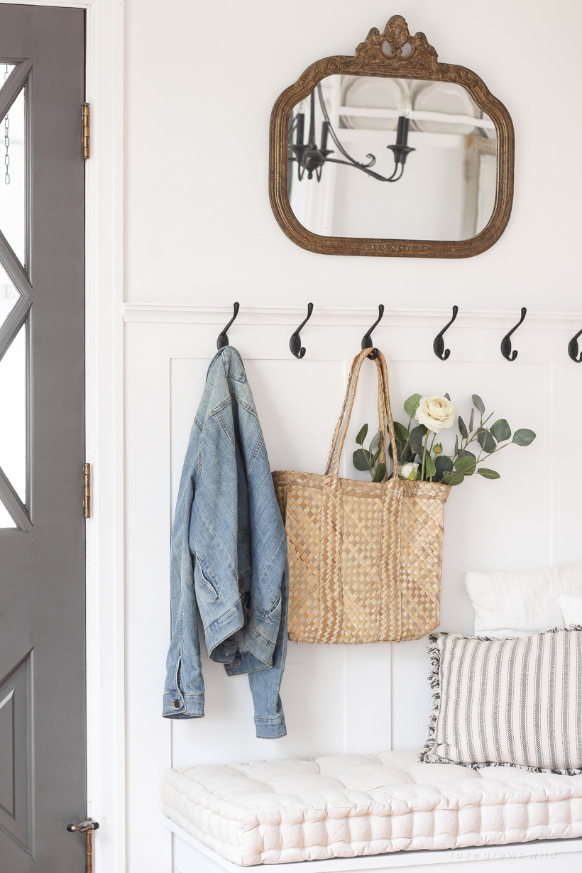 A beautifully bright entryway with a cozy cottage feel 