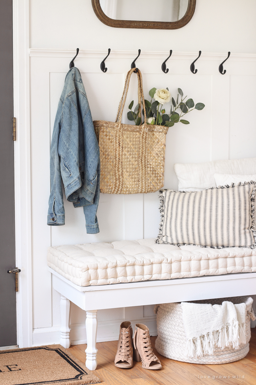 A beautifully bright entryway with a cozy cottage feel 