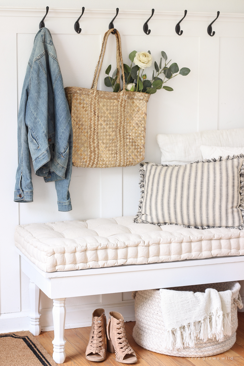 A beautifully bright entryway with a cozy cottage feel 