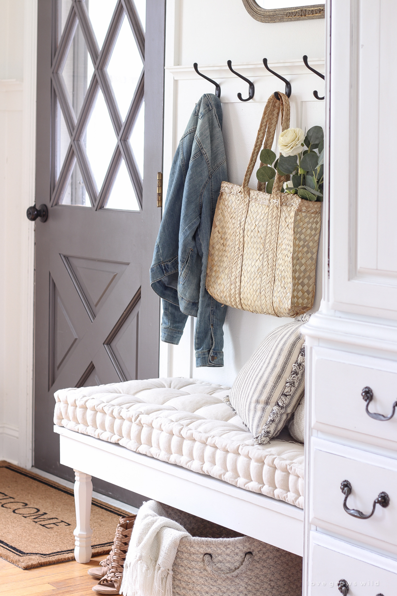 A beautifully bright entryway with a cozy cottage feel 