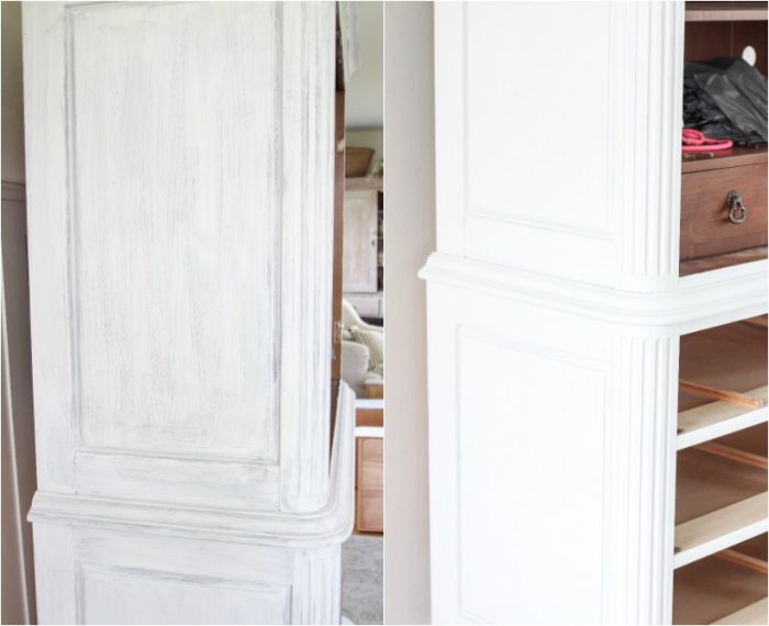 A stunning armoire makeover with chalk paint + the best technique for antiquing furniture!