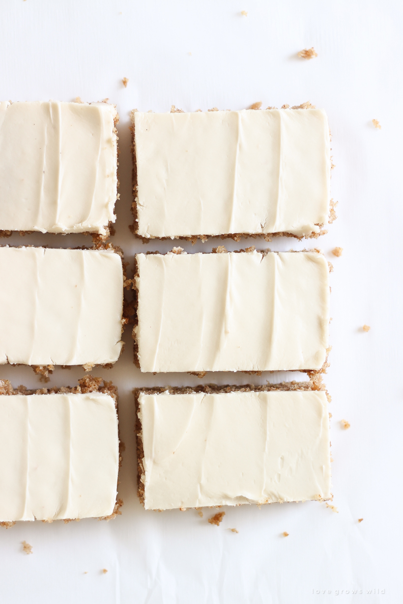 Sweet and simple applesauce sheet cake topped with a rich cream cheese frosting