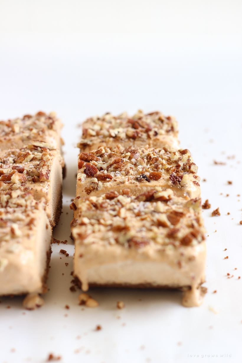 Pumpkin Ice Cream Bars - Love Grows Wild