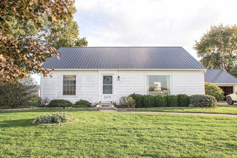 A fresh coat of paint was the first step in the makeover of this adorable Indiana farmhouse