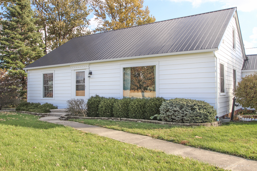 A fresh coat of paint was the first step in the makeover of this adorable Indiana farmhouse