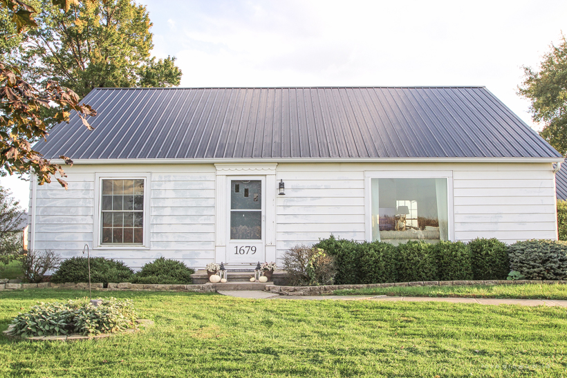 A fresh coat of paint was the first step in the makeover of this adorable Indiana farmhouse