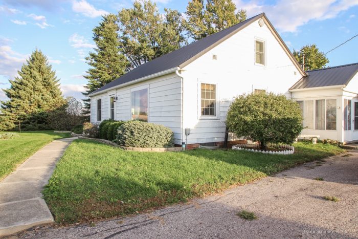 A fresh coat of paint was the first step in the makeover of this adorable Indiana farmhouse