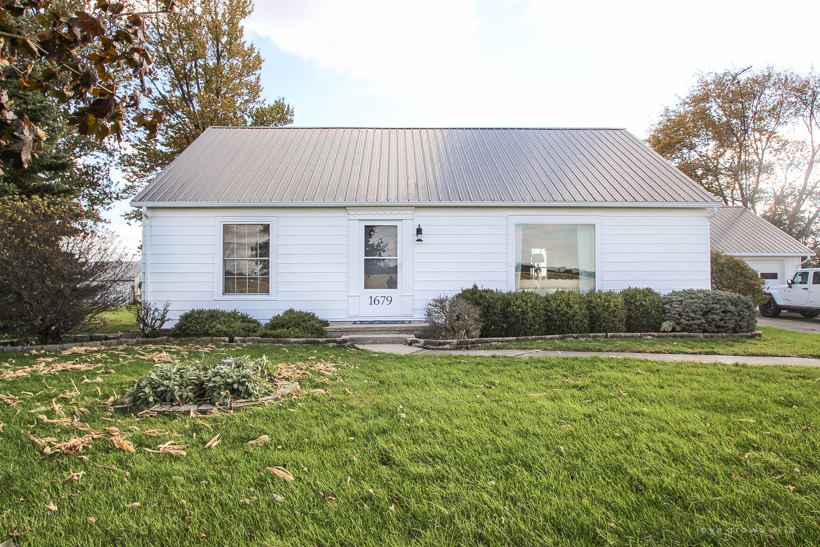 A fresh coat of paint was the first step in the makeover of this adorable Indiana farmhouse