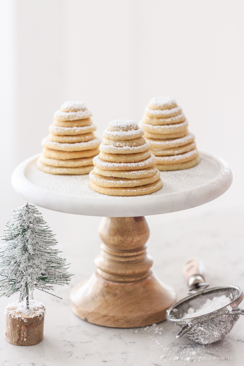 Follow this fun, easy tutorial from Indiana home + lifestyle blogger Liz Fourez to make the cutest little Sugar Cookie Christmas Trees! So easy to make and a perfect holiday activity for kids!