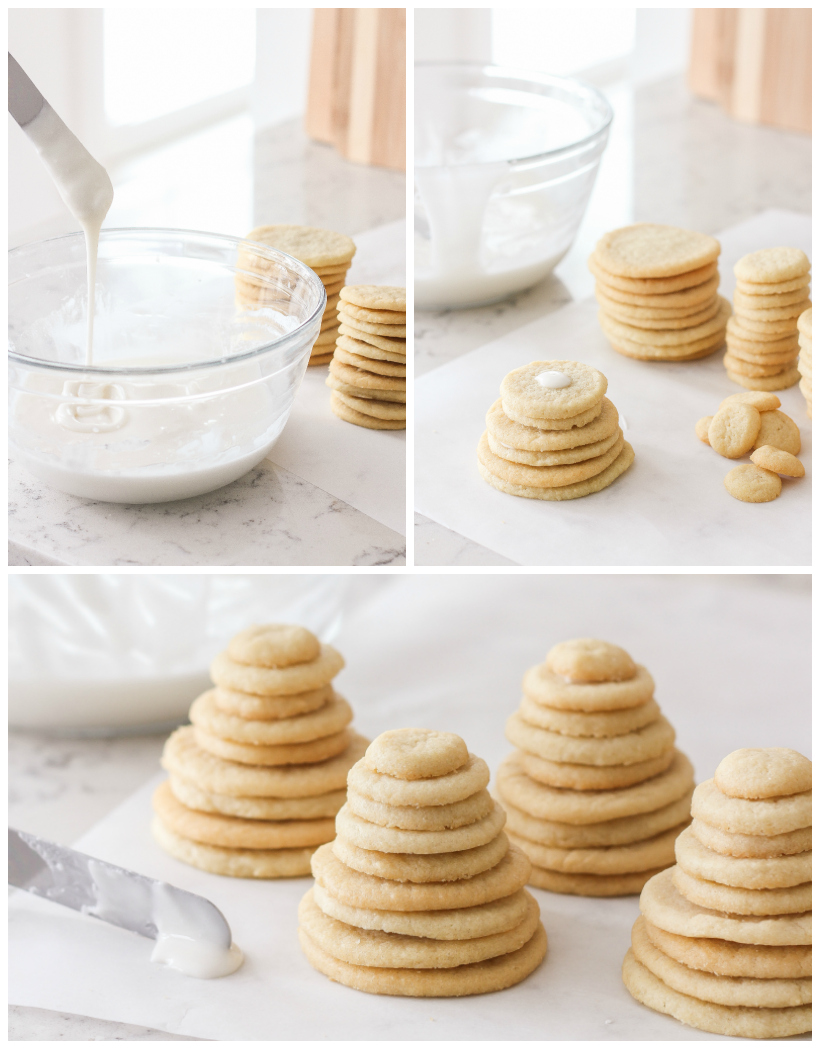 Follow this fun, easy tutorial from Indiana home + lifestyle blogger Liz Fourez to make the cutest little Sugar Cookie Christmas Trees! So easy to make and a perfect holiday activity for kids!