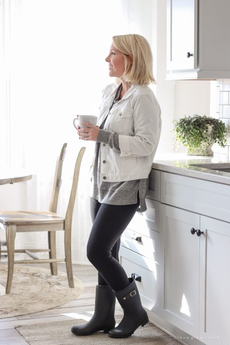 Home and lifestyle blogger Liz Fourez shares how to put together a cozy layered winter outfit with her top wardrobe finds of the season.