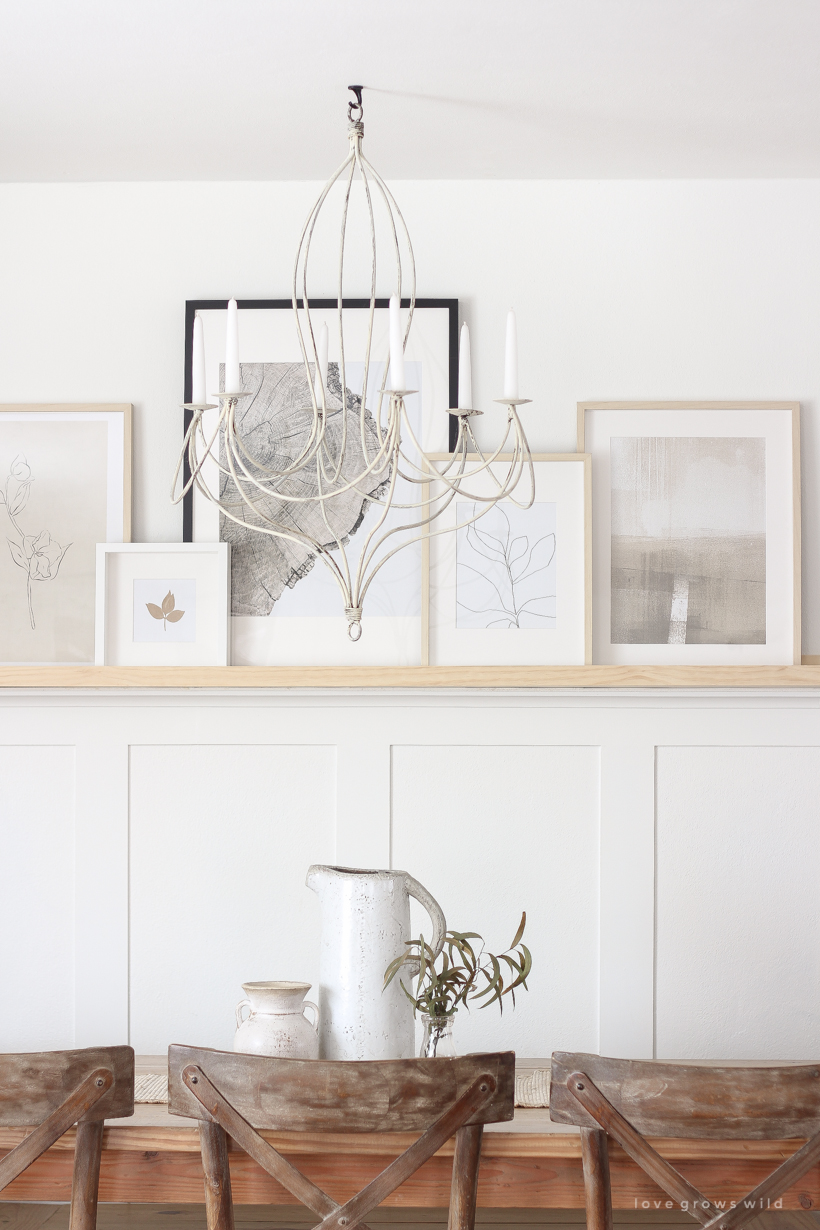 The Easiest Way to Display Art or Photos DIY Art Shelf Love